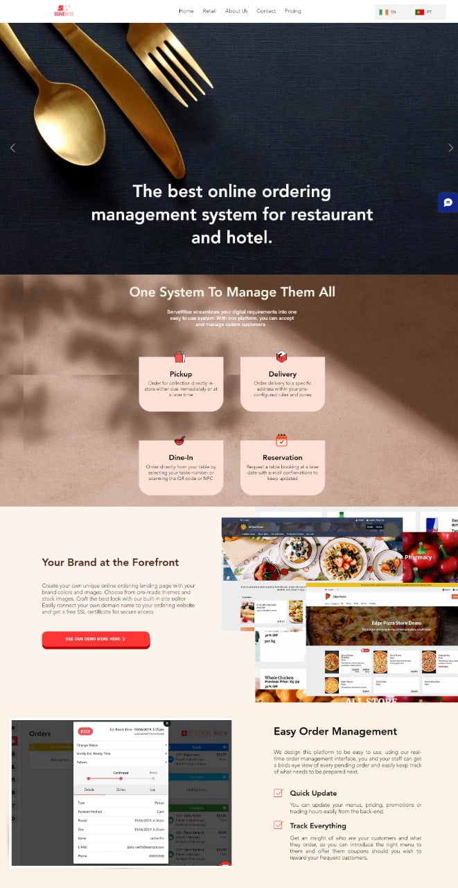 a sketch from hotel management system website developed by IWP