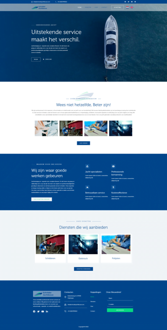 IWP did design a business website for an online business