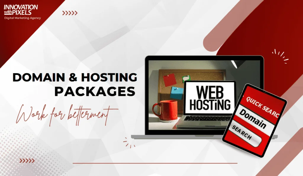 An Image with description of domain and hosting packages the services IWP offers